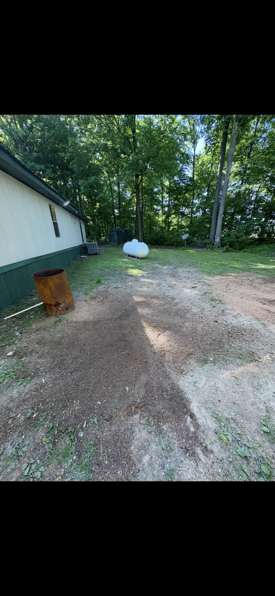 Mobile home property cleared and graded